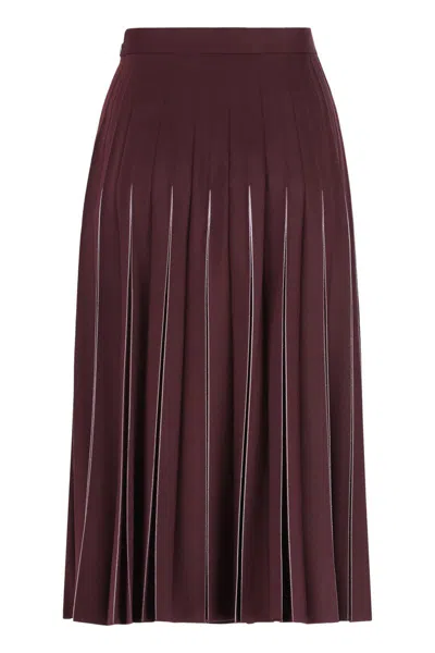 Bottega Veneta Flared High-waisted Midi Pleated Skirt