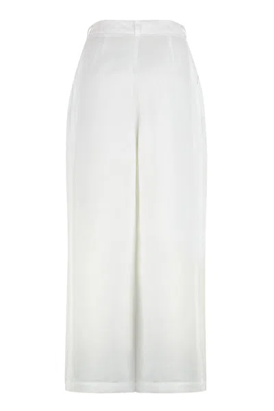 120% Lino Linen Wide Leg Trousers