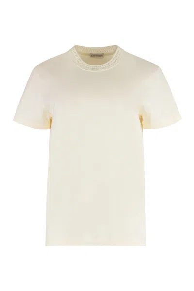 Moncler Cotton Crew-neck T-shirt In White