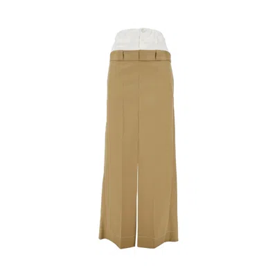 Maison Margiela Gabardine Long Skirt With Split