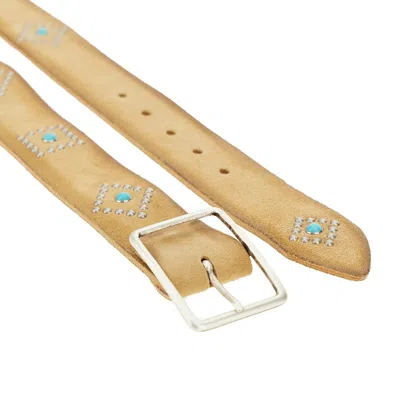 Giannifranco Belts Suede Leather Belt With Studs