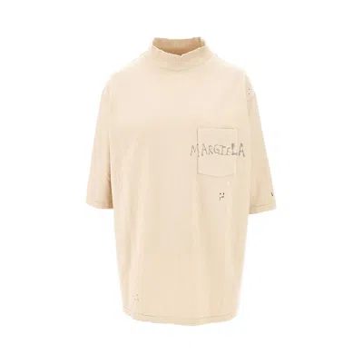 Maison Margiela Distressed T-shirt With Logo Print