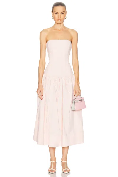 A.l.c June Strapless Drop-waist Dress In Neutral