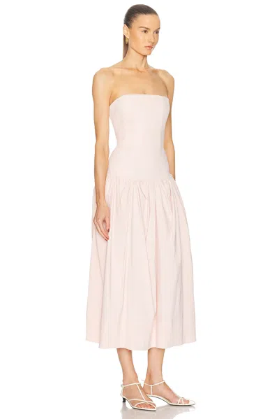 A.l.c June Strapless Drop-waist Dress In Neutral