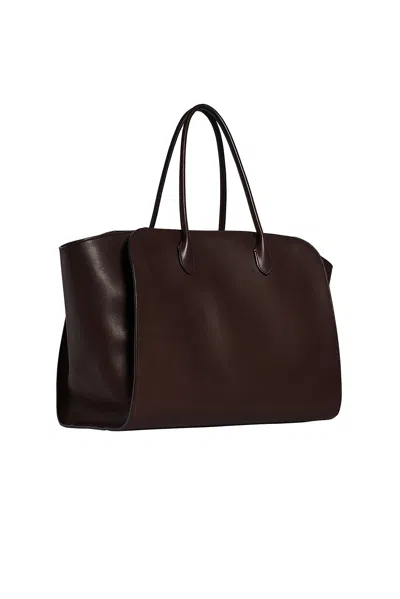 The Row Marlo 17 Tote Bag In Saddle Leather