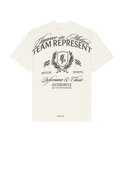 Represent White T-shirt With Logo Crest In Multicolor