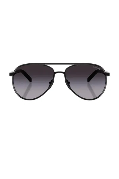 Prada Pr B57s Aviator Steel Sunglasses
