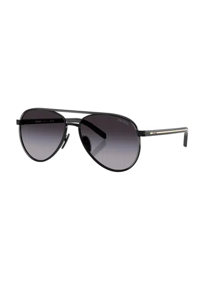 Prada Pr B57s Aviator Steel Sunglasses