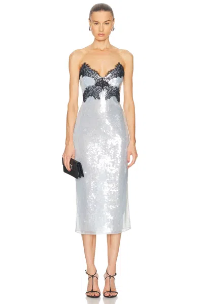 Retroféte Ellen Strapless Sequin Midi Dress