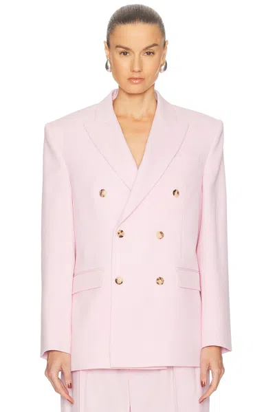 Wardrobe.nyc Double-breasted Blazer In Pink