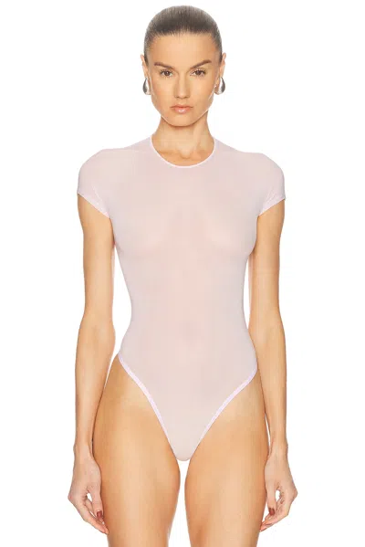 Wardrobe.nyc Sheer Cap Sleeve Bodysuit