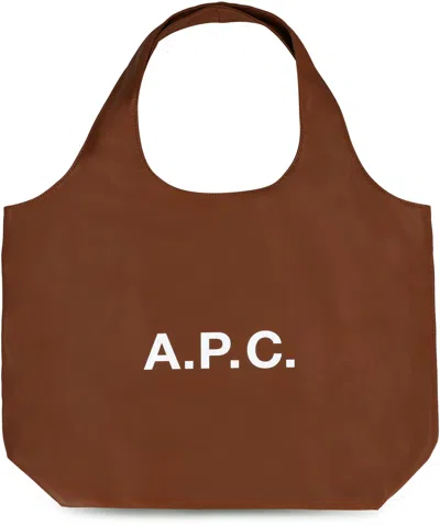 Apc A.p.c. Ninon Tote Bag In Brown