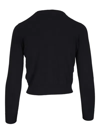 Carolina Herrera Embellished Knit Cardgian In Black