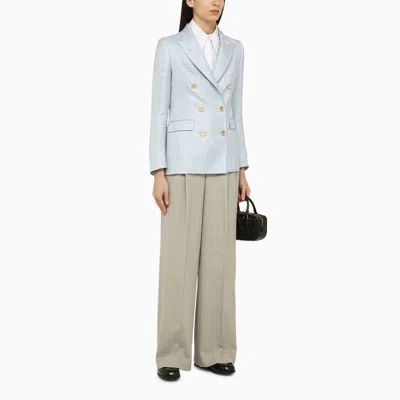 Ami Alexandre Mattiussi Ami Paris Light Grey Wool Trousers