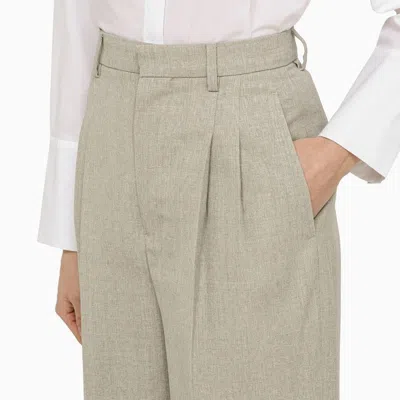 Ami Alexandre Mattiussi Ami Paris Light Grey Wool Trousers