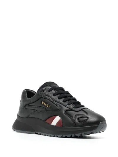 Bally Black Red White Calf Sneakers