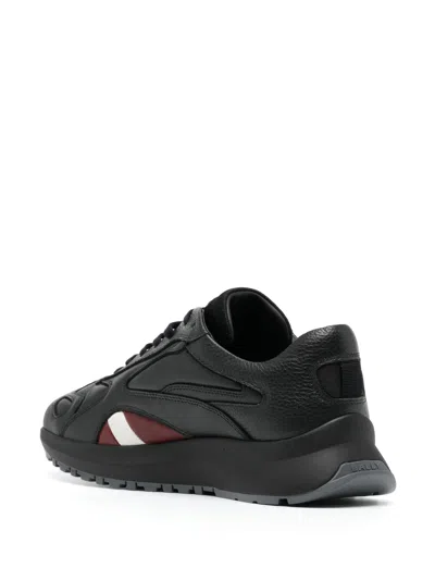 Bally Black Red White Calf Sneakers