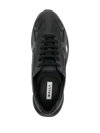 Bally Black Red White Calf Sneakers