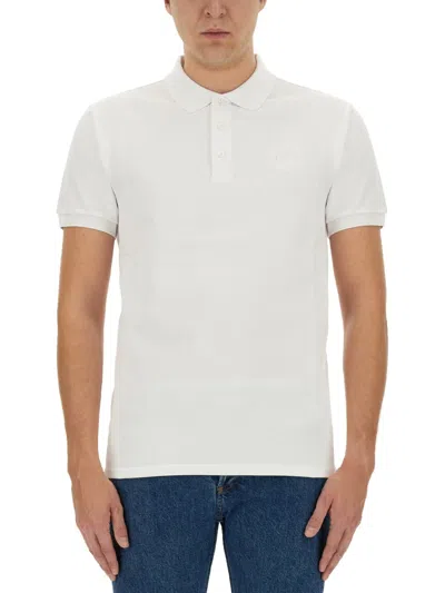 Bally Tailored White Polo Shirt With Subtle Embroidery