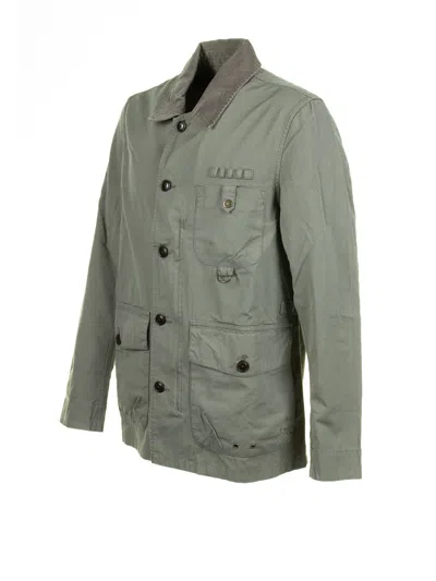 Barbour Cotton Jacket With Pockets And Buttons