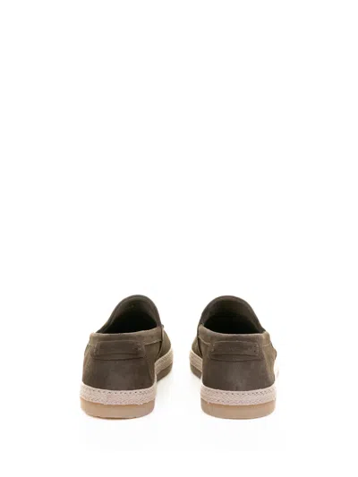 Barret T Olive Suede Moccasin