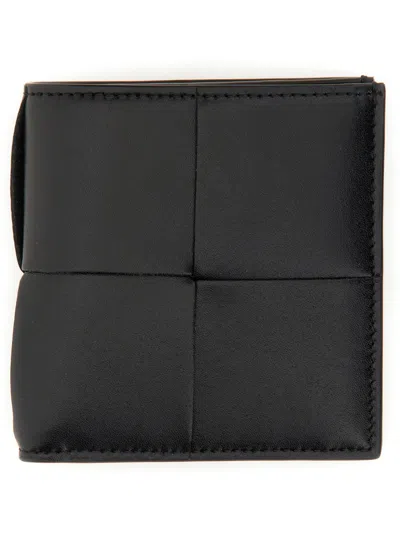 Bottega Veneta Bi-fold Cassette Wallet In Black