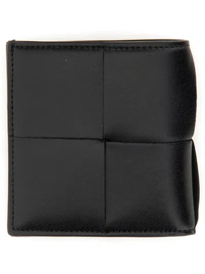 Bottega Veneta Bi-fold Cassette Wallet In Black