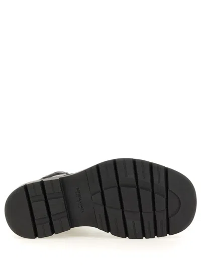 Bottega Veneta Black Grained Calf Leather Haddock Lace Up Ankle Boots