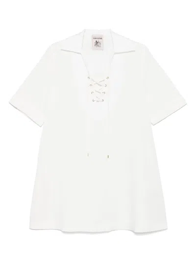 Semicouture Marisa Linen Blend Mini Dress