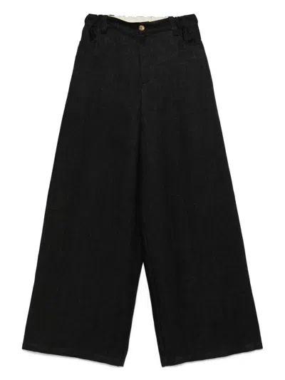 Alysi Linen Wide Leg Trousers