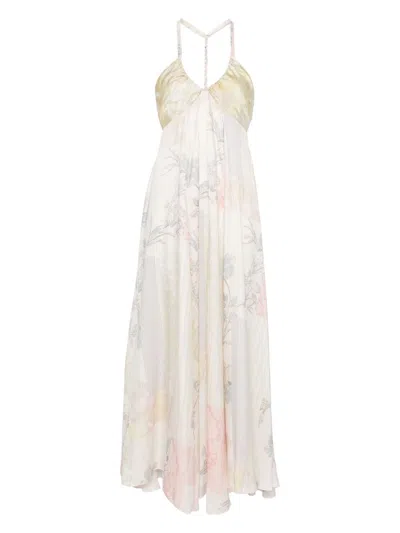 Shop Forte Forte Printed Long Slip Dress