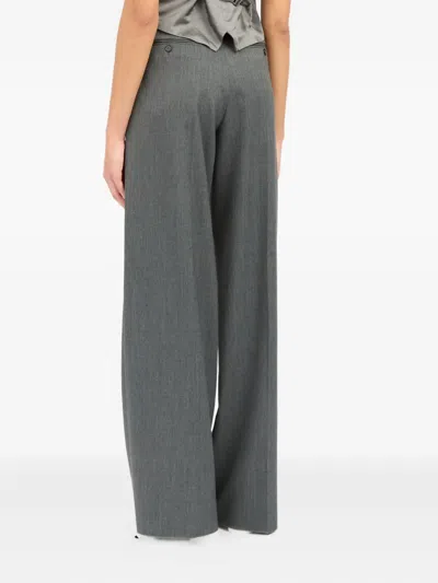 Mm6 Maison Margiela Mm6 By Maison Margiela Sleeveless Structured Jacket With Peplum Hem In Gray