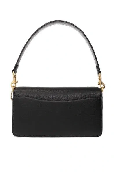 Coach Polished Pebble Leather Tabby Shoulder B In Black