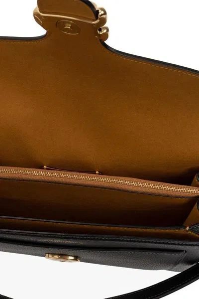 Coach Polished Pebble Leather Tabby Shoulder B In Black