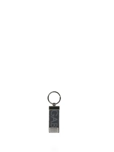 Dolce & Gabbana Leather Key Ring With Logo