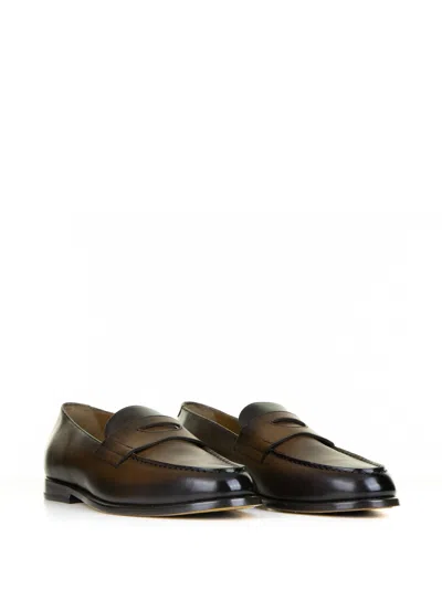 Doucal's Brown Leather Moccasin