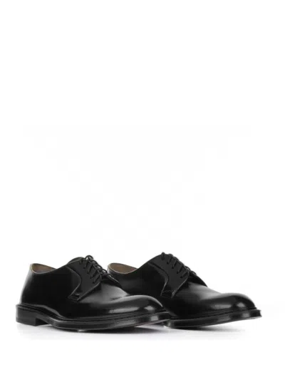 Doucal's Derby Lace-ups In Dark Brown Leather