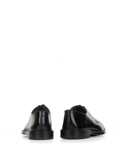 Doucal's Derby Lace-ups In Dark Brown Leather
