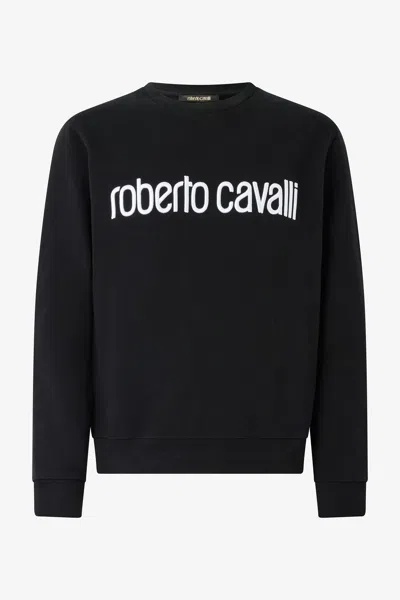 Roberto Cavalli Black Sweatshirt With Logo