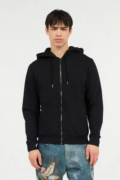 Roberto Cavalli Black Hoodie With Zip