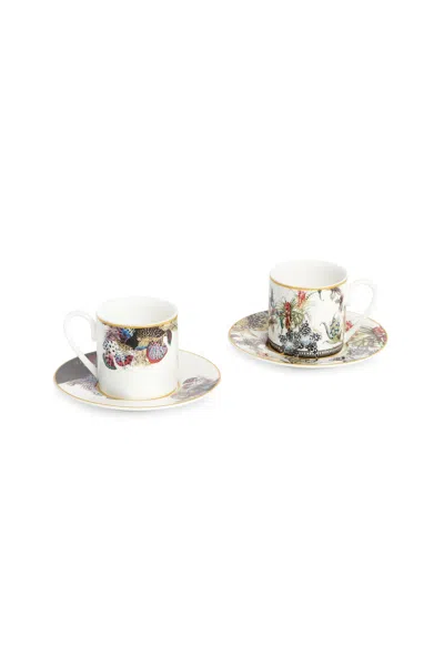 Roberto Cavalli Flowers Cup And Saucer Coffee Set