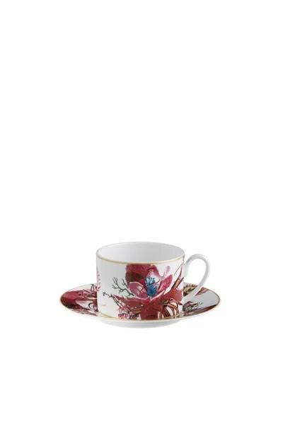 Roberto Cavalli Flowers Collection Set 2pcs Tea Cups & Saucer