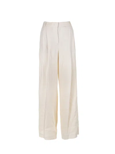 Eleventy High-waisted Linen Trousers