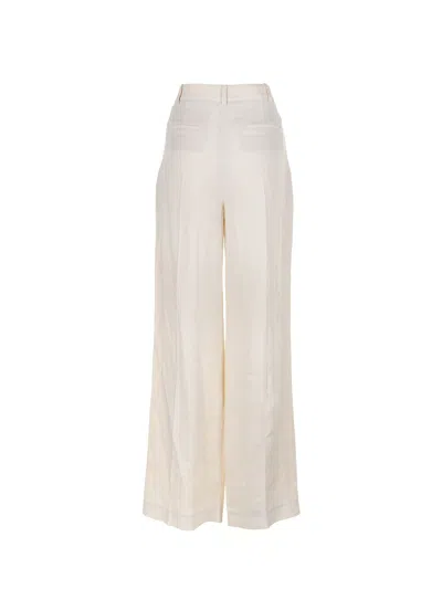 Eleventy High-waisted Linen Trousers