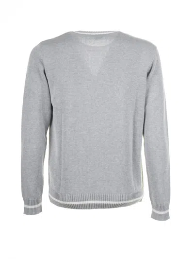 Eleventy Light Gray Crew Neck Sweater