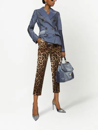 Dolce & Gabbana Leopard-print Cropped Trousers