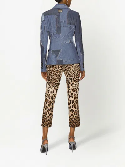 Dolce & Gabbana Leopard-print Cropped Trousers
