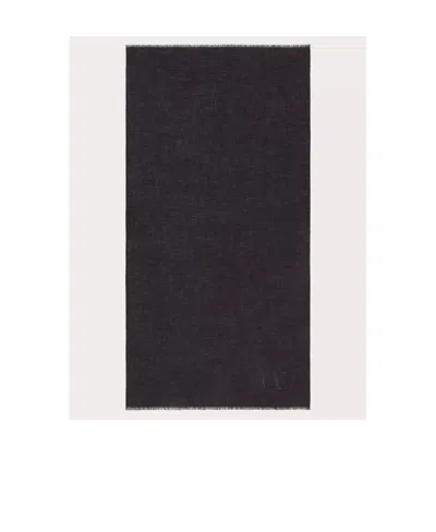 Valentino Vlogo Signature Cashmere And Silk Shawl With Lurex Logo