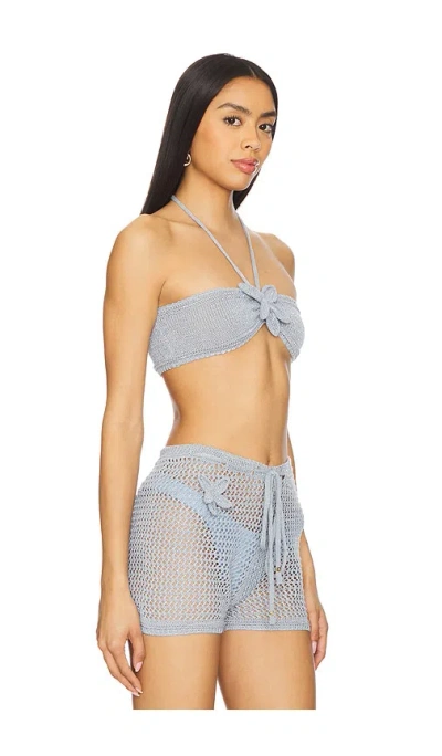 Bananhot Zorya Glitter Open-knit Shorts