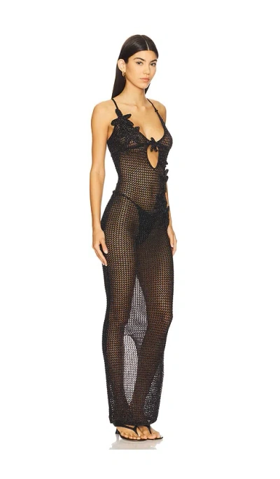 Bananhot Hilsa Glitter Open-knit Maxi Dress